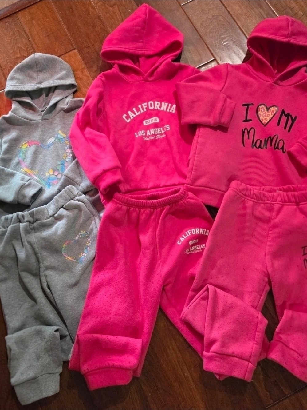 Girls Size (Two Sets) 6/7, (One Set) 5/6 Shein Matching Hoodie & Sweatpants